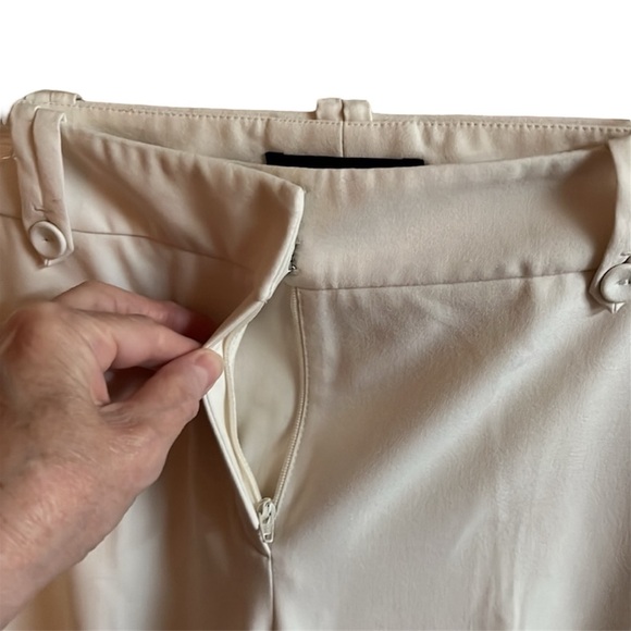 Talbots Signature Boot Ivory Dress Pants Size 12 - Picture 5 of 9